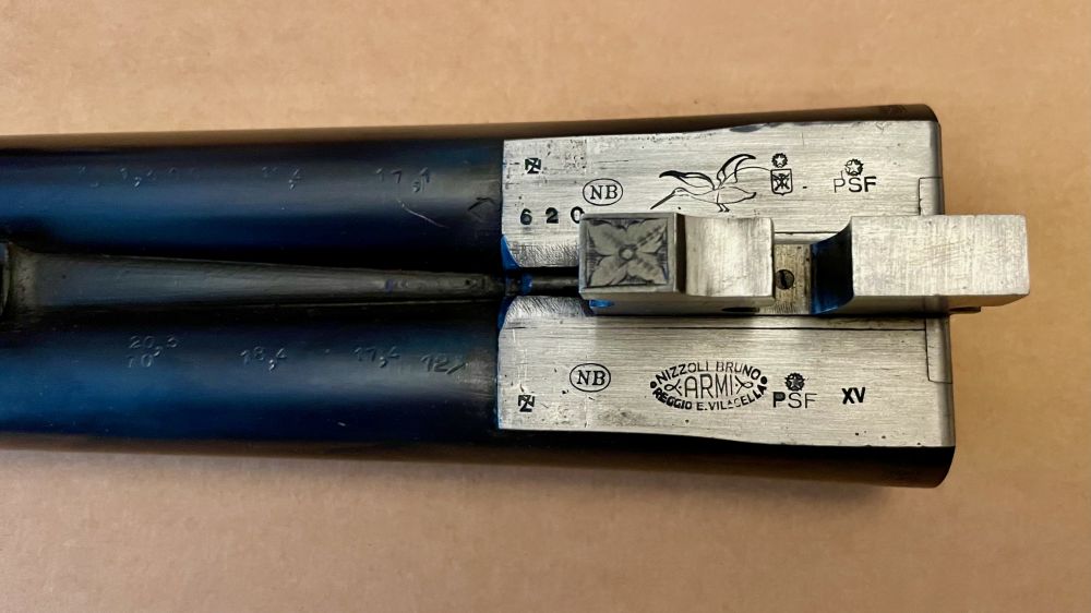 Punzonature e marchio doppietta artigianale Nizzoli Bruno